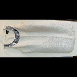 Le chateau white and silver mini dress